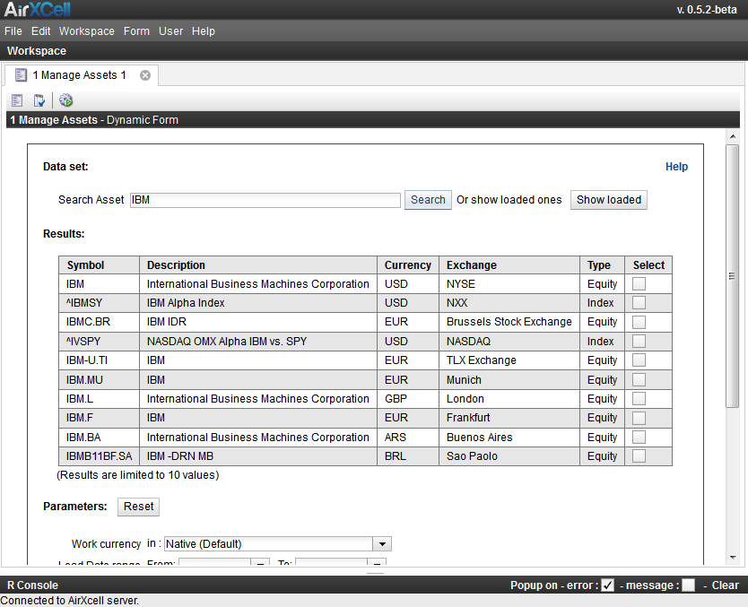 Results for IBM