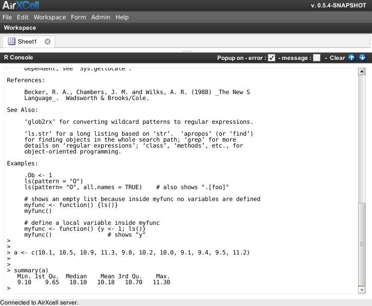 Working with data and summary