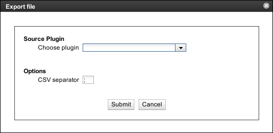 File Export Dialog