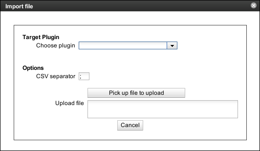 File Import Dialog