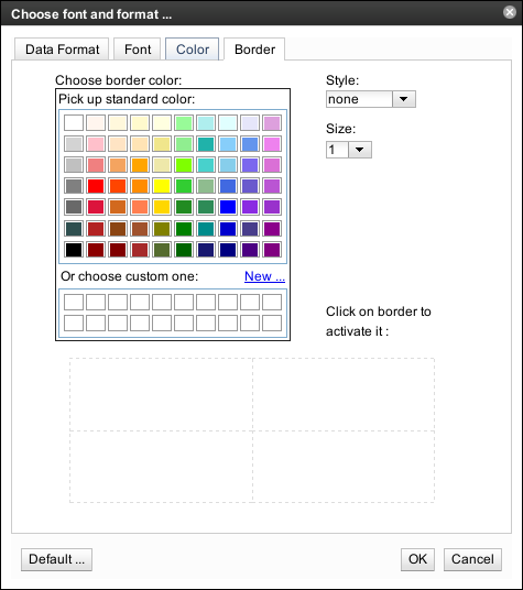 Choose Cell Border Style