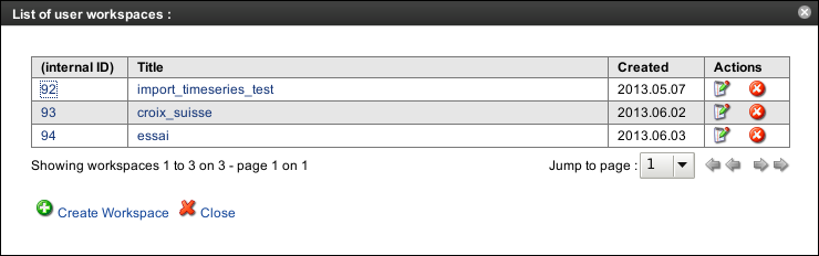 Workspace Load from server